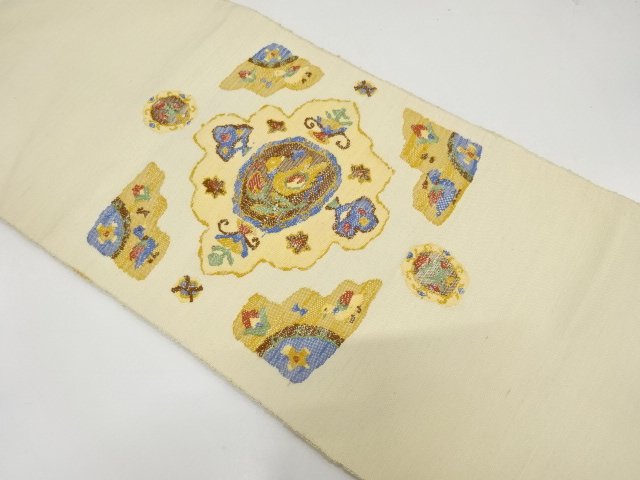 JAPANESE KIMONO / ANTIQUE TSUMUGI HANATORISARA KIMONO FOR SUMMER PATTE